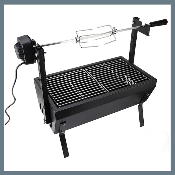Barbecue a Carbone con Spiedo Elettrico – 60 cm, Motore 230V – Modello 13036