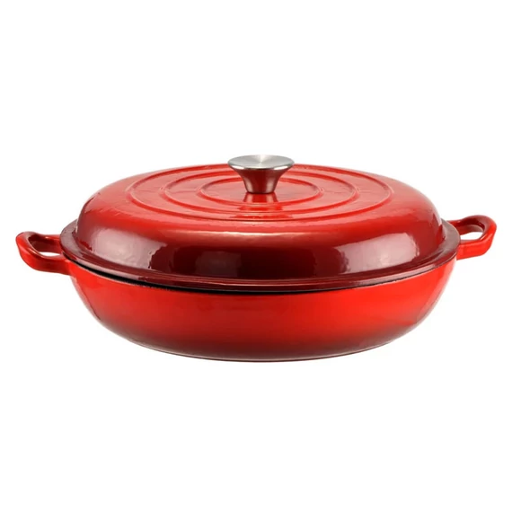 Perfect Home Padella in ghisa smaltata con coperchio 30 cm 14017