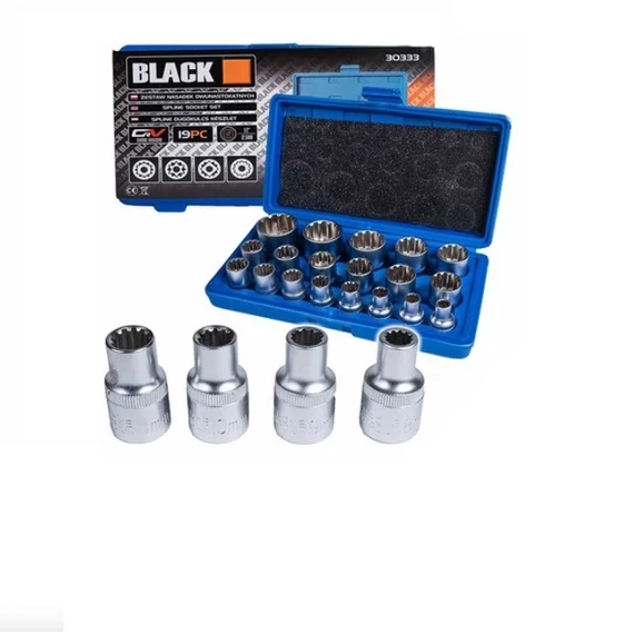 Set di bussole BLACK SPLINE da 19 pezzi – Modello 30333