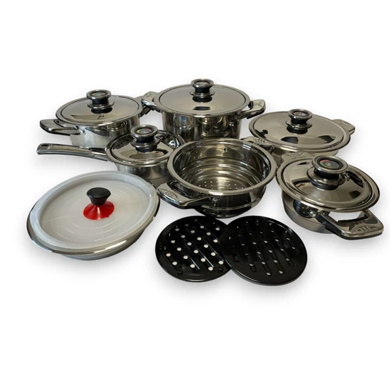 Bachmayer BM-1701 – Set di pentole in acciaio inox da 17 pezzi