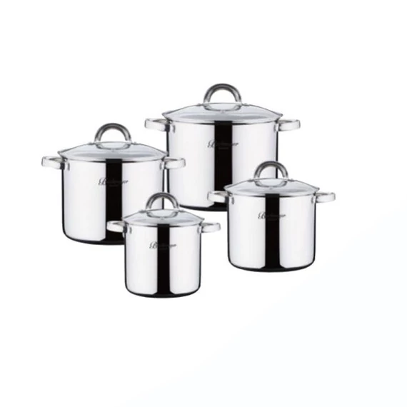 Bachmayer Set di pentole in acciaio inox da 8 pezzi BM15793