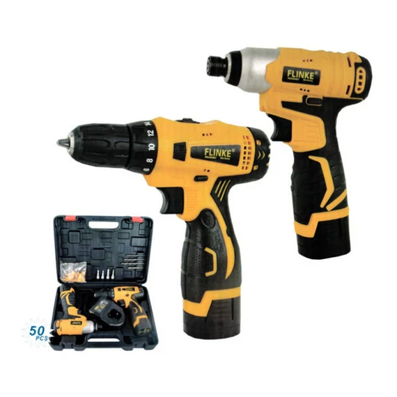 Set Avvitatore e Chiave a Impulsi a Batteria Flinke FK-8039 TWIN PACK