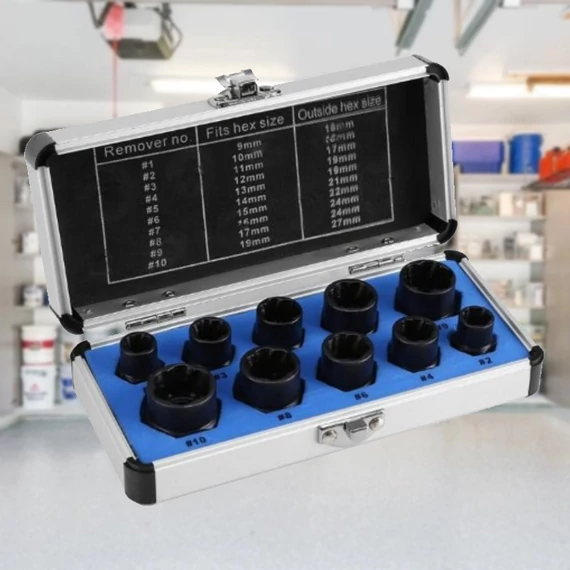 Set estrattore per viti danneggiate Haina HA-2030 – 12 pezzi
