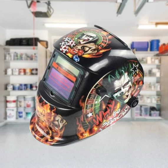 Haina HB-6878 Maschera per Saldatura Automatica Auto-Oscurante – Con Motivo Decorativo