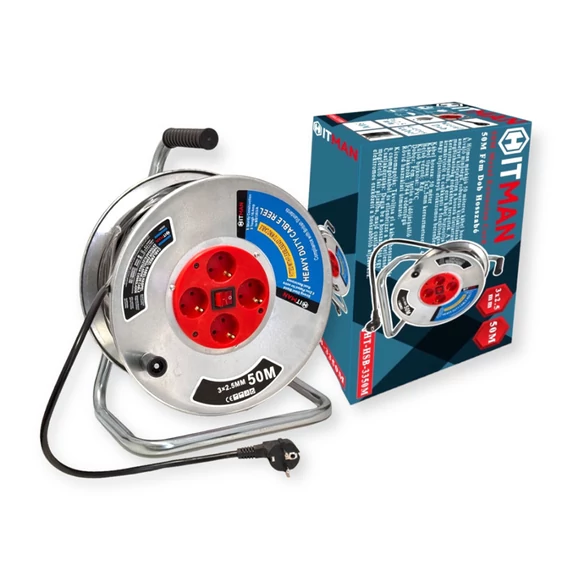 Cavo Hitman HT-HSB-3350M da 50 metri con sezione 3x2,5mm², 4 conduttori in rame