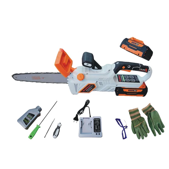 Motosega professionale a batteria Kraftech 68V con 2 batterie – KTBCHS680MAX