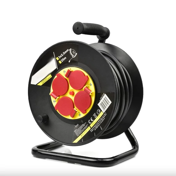 Midori 25 m di tamburo per cavi, 4 prolunghe di distribuzione MJ-738
