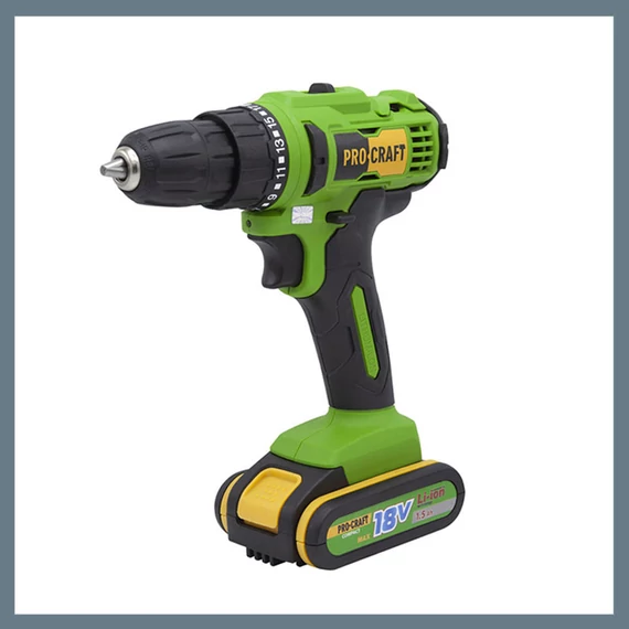 Trapano avvitatore a batteria ProCraft PA18C – 18V