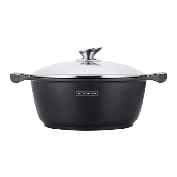 Casseruola Royalty Line con Coperchio in Vetro e Rivestimento Effetto Marmo – Modello RL-BS26ML