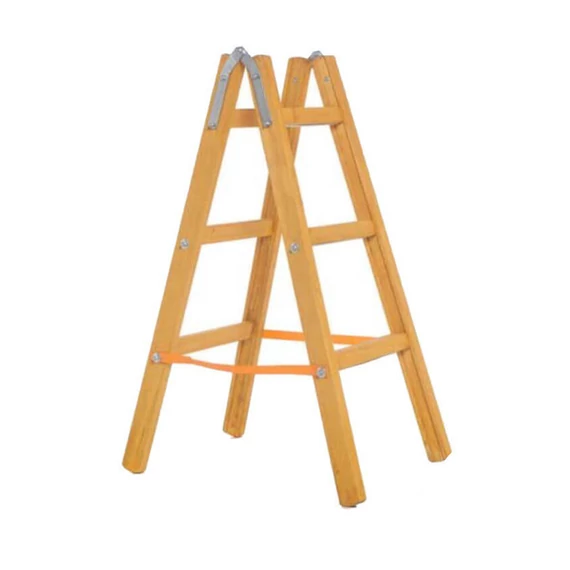 Scala Universale Domestica in Legno con Rinforzi in Metallo – 2x3 Gradini, 102 cm