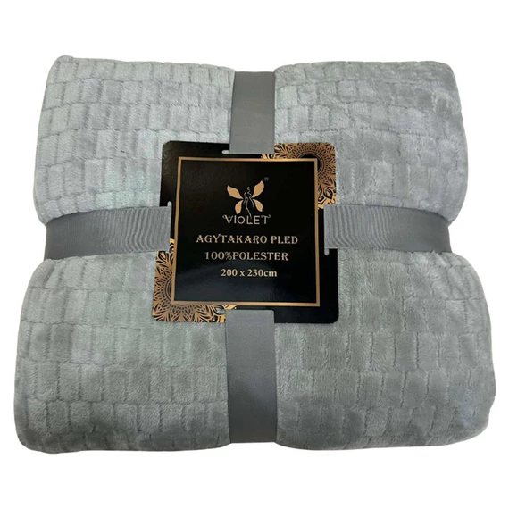 Coperta in morbido peluche Violet, 150 x 200 cm – Grigio cenere – puhaplusstakaro12